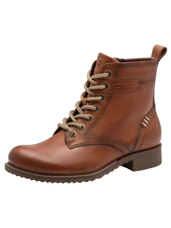 Tamaris Women's Flat Boots, Cognac leather, 5 UK