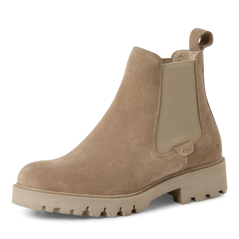 Tamaris Women's Leather Boots, beige, 7.5 UK
