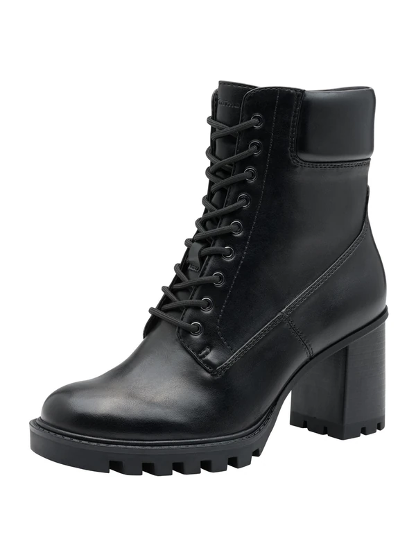 Tamaris Women's Lace Boot Heel 1-25132-45 Ankle Boots, black matte, 5 UK