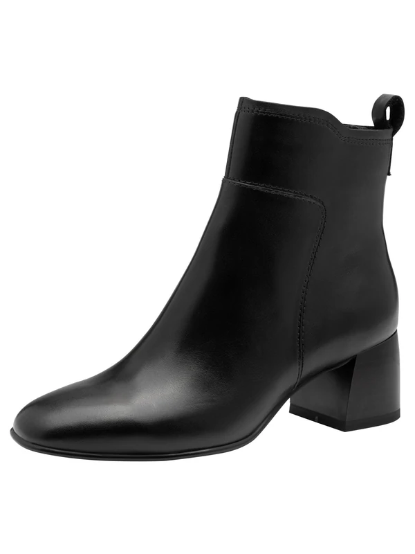 Tamaris Women's Damen Boot Heel 1-25323-45 Ankle, Black Leather, 6 UK
