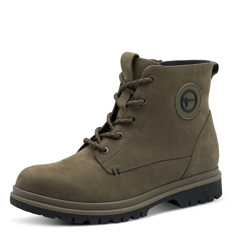 Tamaris Women's Lace Boot Flat 1-25241-45 Ankle Boots, Olive, 38 EU, olive, 6 UK