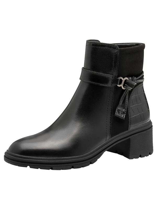 Tamaris Women's Boot Heel 1-25823-45 Ankle Boots, Black, 41 EU, black, 8 UK