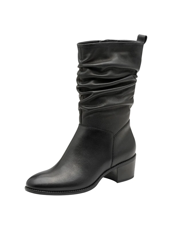 Tamaris Women's Flat Boots, Black (Black Leather), 7.5 UK