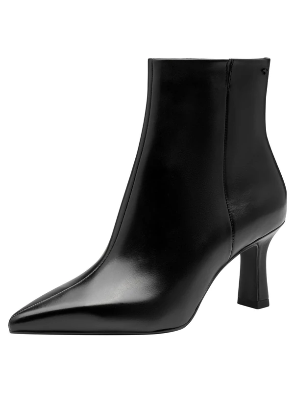 Tamaris Women's Black Leather Flat Boots - Size 39 EU