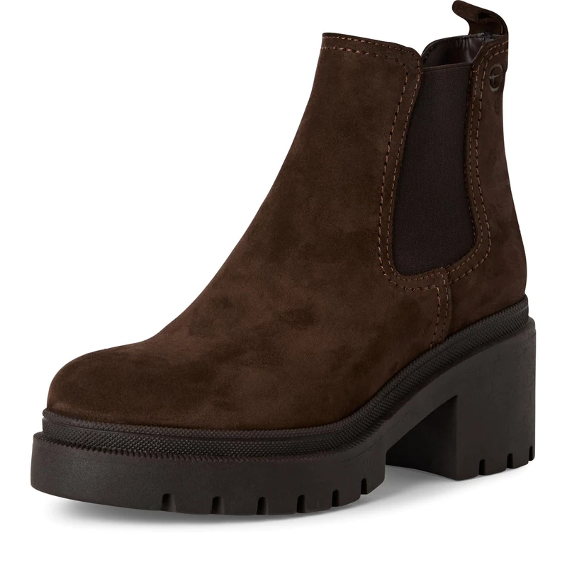 Tamaris Women's Chelsea Boots 1-25459-41, Mocha Suede, 7.5 UK