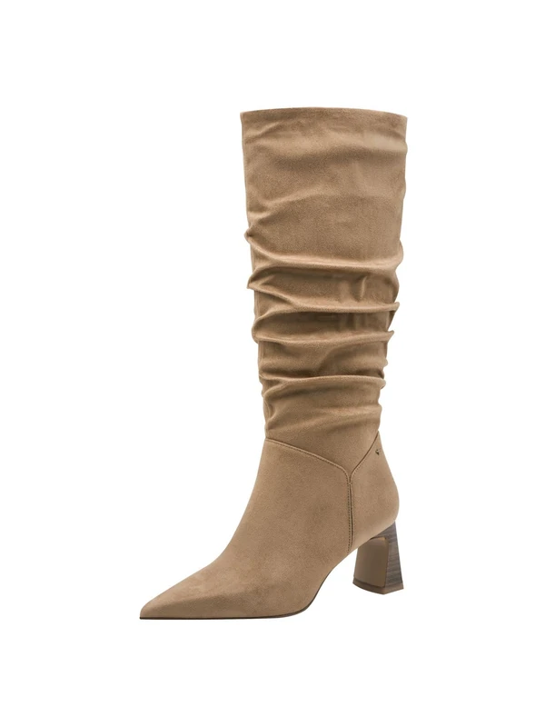 Tamaris Women's Damen Long Boot Heel 1-25507-45 Knee High, Beige, 7.5 UK