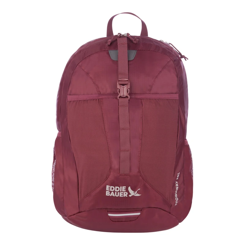 Eddie Bauer Unisex's Stowaway Packable Backpack-Made from Ripstop Polyester Hiking-daypacks, Black Cherry, 30L US