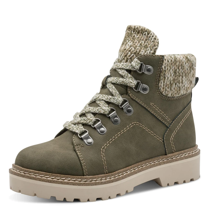 Tamaris Women's Flat Boots, olive, 6.5 UK