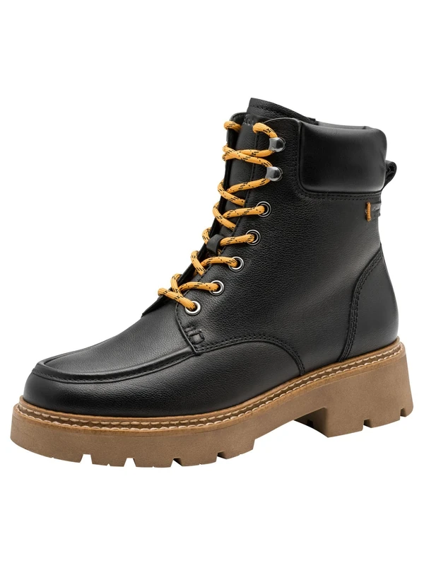 Tamaris Women's WL Lace Boot 1-26903-45 Snow Boots, Black Leather, 39 EU, Black (Black Leather), 7 UK