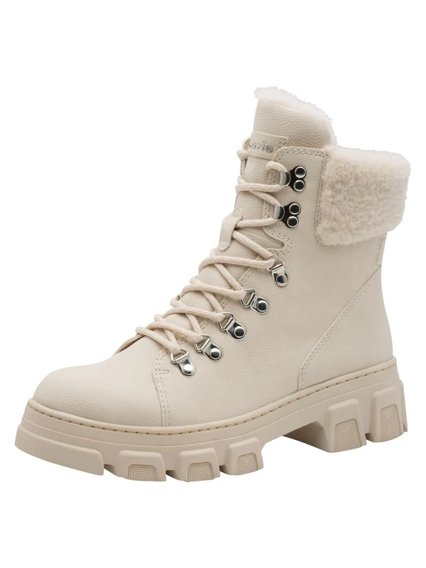 Tamaris Women's Damen Wl Lace Boot 1-26906-45 Snow, Brown, 4 UK