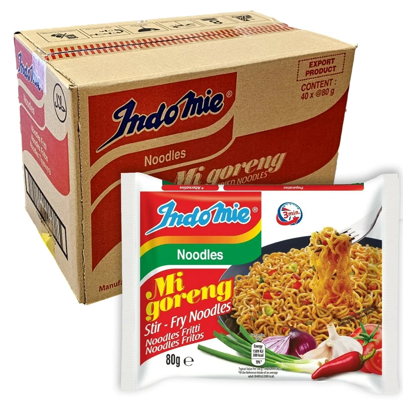 Indomie Mi Goreng Instant Stir Fried Noodles 80g | 40 Pack Box