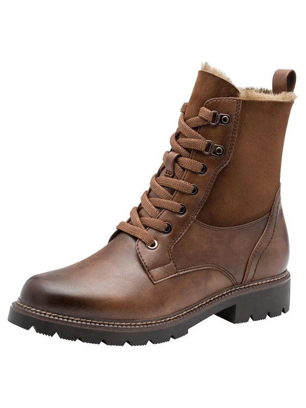 Tamaris Women's Flat Boots, Cognac, 7.5 UK