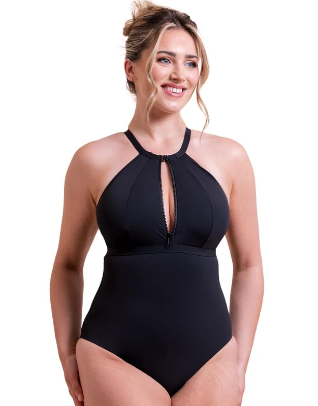 Curvy Kate Zip Tide Non-Wired Multiway Swimsuit Black M