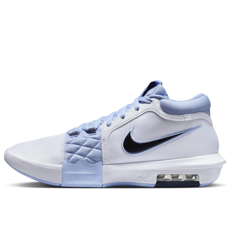 Nike Men's Lebron Witness VIII Baseball Shoes, White/Thunder Blue-Aluminum, 9.5 - Image 1