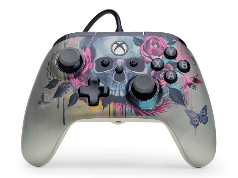 PowerA Advantage Plus Wired Controller for Xbox Series X|S - Bloom & Gloom, officially licensed, adjustable height thumbsticks, hall effect, mappable buttons, works with Xbox One and Windows 10/11 PC