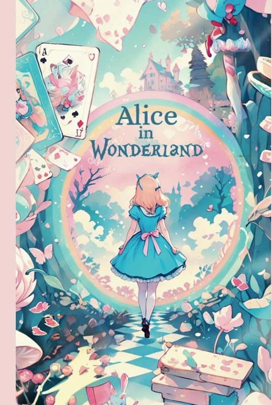 Alice in Wonderland Themed Undated Planner - Financial, Goal Diary. 12 Months Monthly & Weekly. 201 Pages - Image 1