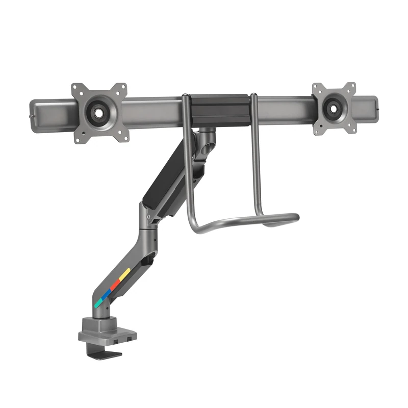 Kensington K58272WW SmartFit Dual Monitor Mount, Adjustable Gas Spring Monitor Arm, Ergonomic Computer PC Sceen Stand, Hand Grip, Supports 19"- 32" monitor (up to 9kg), VESA 75/100 mm, 360° Rotation