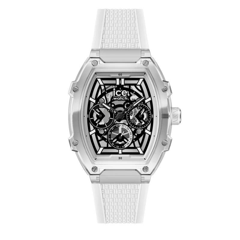 ICE-WATCH - ICE boliday Clear White SKEL Plastic - orologio da Uomo Bianco con cinturino in Silicone - 024289 (Medium)