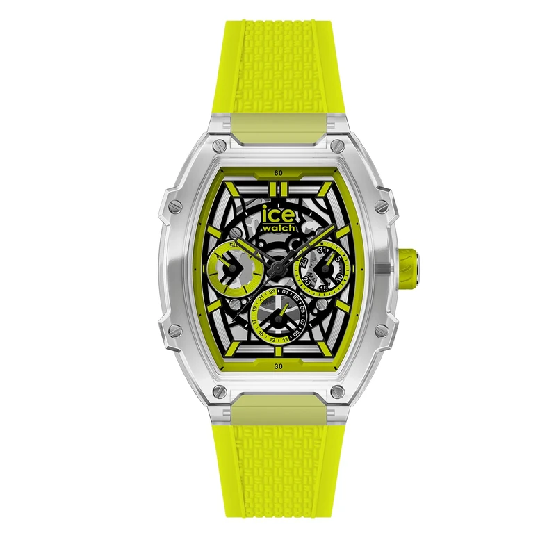 ICE-WATCH - ICE boliday Clear Yellow SKEL Plastic - Orologio da Uomo Giallo con cinturino in Silicone - 024286 (Medium)
