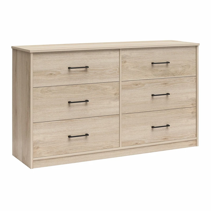 Dorel Home BrEZ Build Pearce Dresser 6DRW Light Oak
