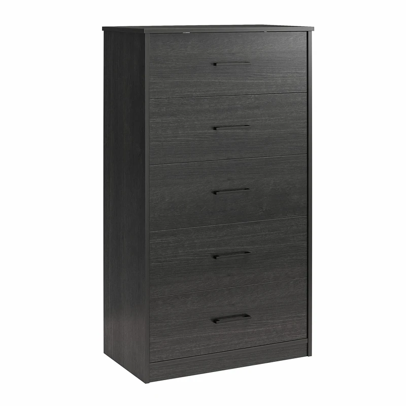Dorel Home BrEZ Build Pearce Dresser 5DRW Black Oak