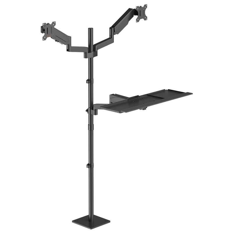 my wall Height-Adjustable Workstation - HP124L Height-Adjustable Desk Gas Lift Computer Desk for 2 Monitors and Keyboard