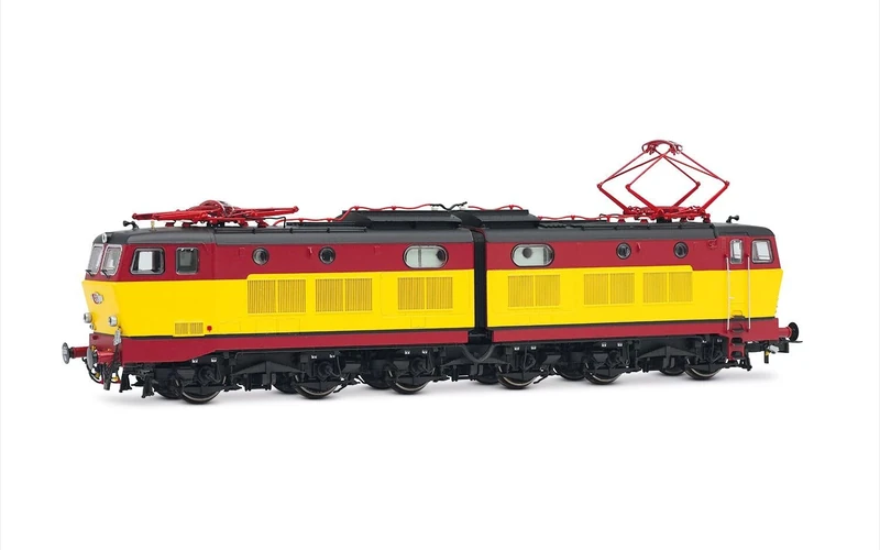 Rivarossi HR2965S FS, E.656 1st series in TEE experimental livery, ep. IV, with DCC sound decoder Electric Locomotive, Red/Yellow