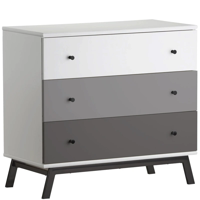 Dorel Home RV Lark Urban 3DRW Dresser wTopper Grey - Image 1