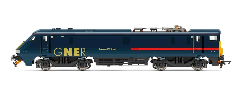 Hornby Electric Train - R30424 GNER Class 91 Reverend W Awdry 91124 - Era 9 00 Gauge Locomotives for Train Set, Engine Models for Adults - 1:76 Scale Model Gift, Blue