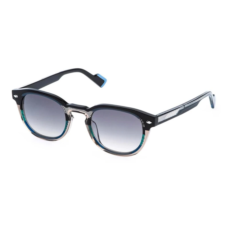 Sting SST558V Sunglasses, Shiny Grey/Black/Green Fantasy, 50, Shiny Grey/Black/Green Fantasy, 50