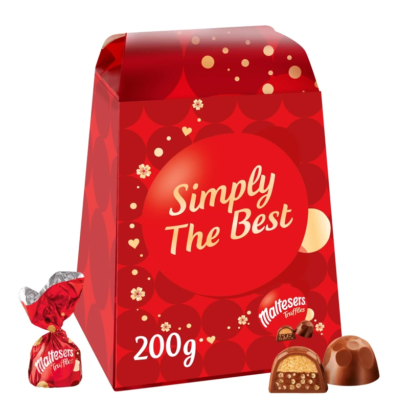 Maltesers Truffle Medium Gift Box 200G with Simply The Best Sleeve