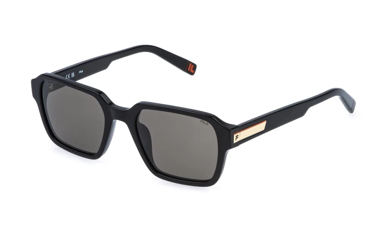 FILA SFIA12V Sunglasses, Shiny Black, 53, shiny black, 53