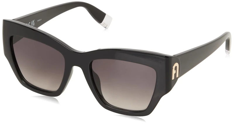 Furla, SUNGLASSES SFU891-54-0Z42, Total Shiny Black, Female, Total Shiny Black, 54, Total Shiny Black, 54