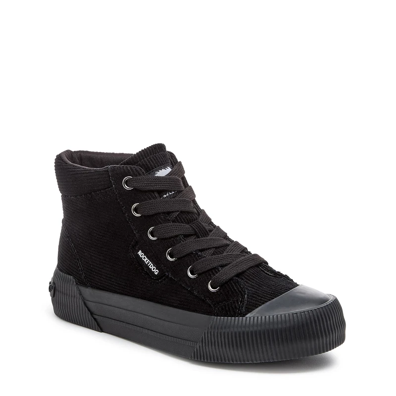 Rocket Dog Cheery Hi Corduroy Women's Black Trainers - UK 5 - Image 1