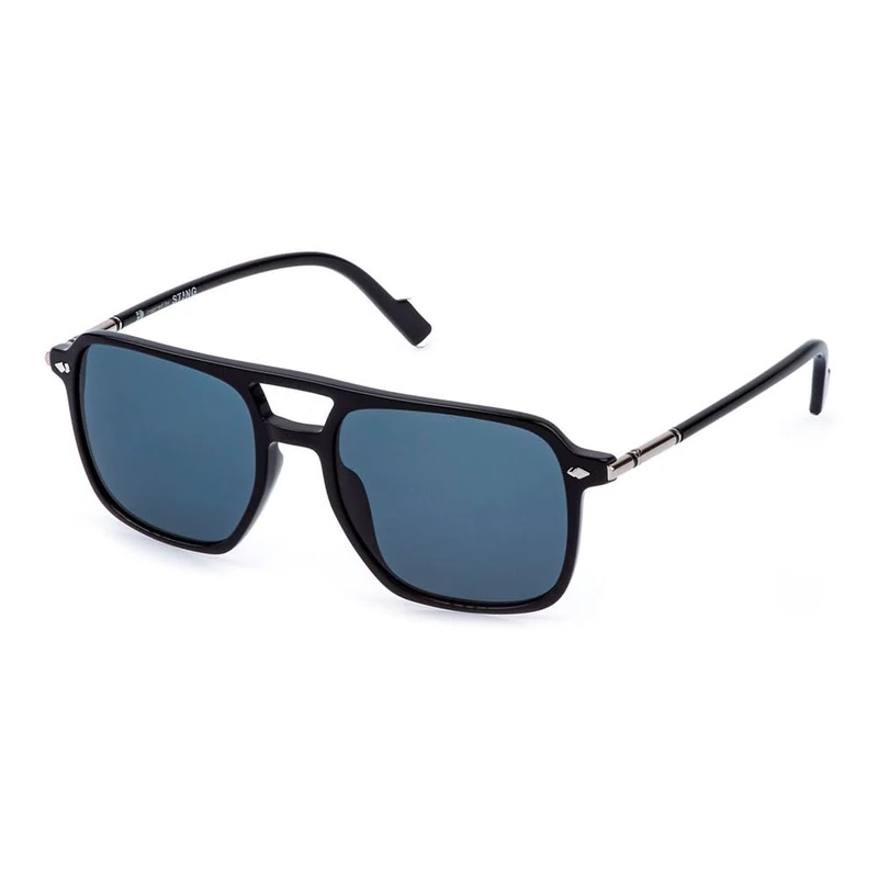 Sting SST559 Sunglasses, Shiny Black, 55, shiny black, 55