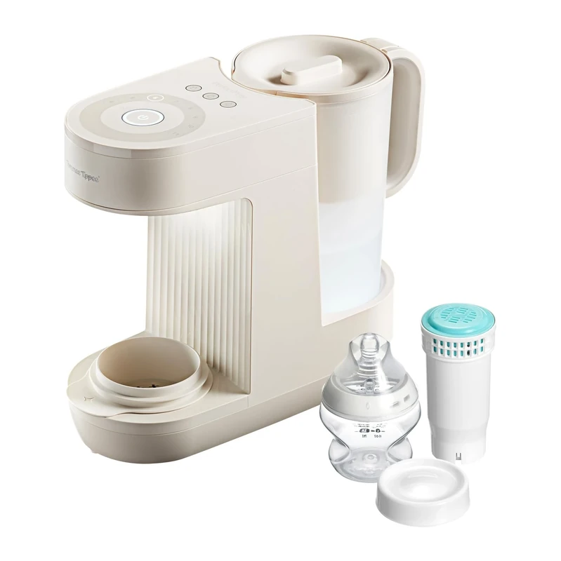 Tommee Tippee Perfect Prep Machine, Baby Bottle Formula Feed Maker with Antibacterial Water Filter, App Support, Day & Night Feed-Friendly Features, Chalk