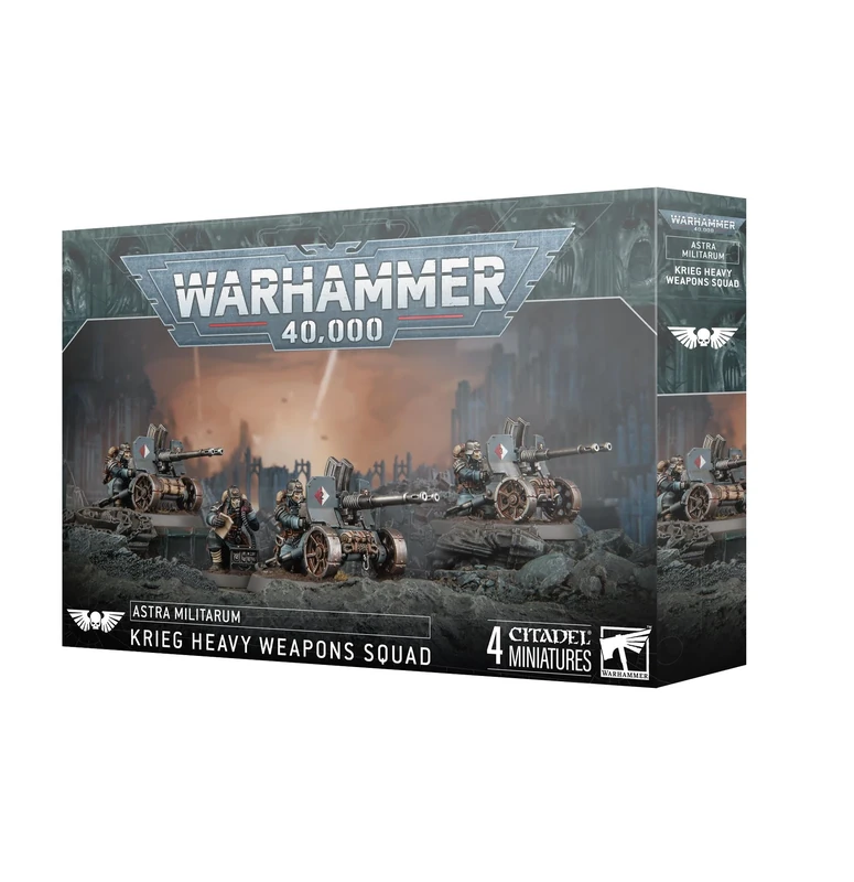 Games Workshop - Warhammer 40,000 - Astra Militarum: Krieg Heavy Weapons Squad, Black and Grey - Image 1