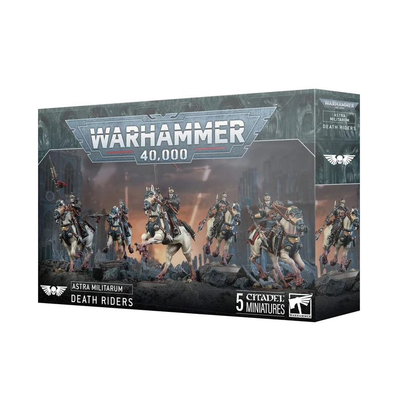 Games Workshop - Warhammer 40,000 - Astra Militarum: Death Riders, Green and Brown