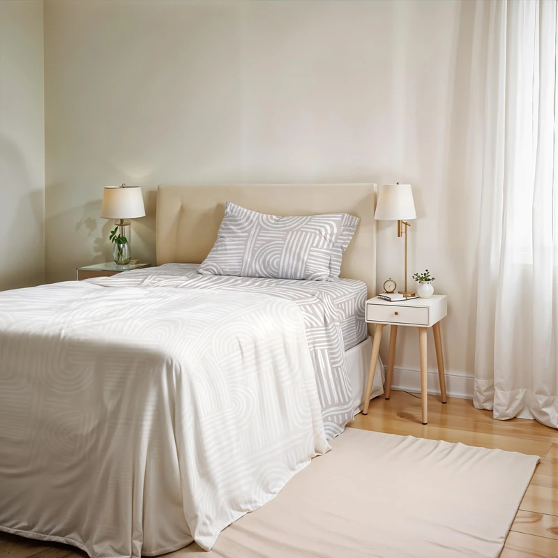 Ida Cotton Single Bed Sheet Set, Made in Italy – Complete Bed Set, Fitted Sheet, Top Sheet 90 x 200 cm and Pillowcase with Inner Flap (Single, Diana)