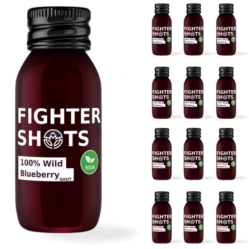 100% Wild Blueberry Shots (12x60ml) | Natural & Cold-Pressed Bilberry Shots | Immune Boosting & Packed With Antioxidants | Helps to Improve Vision & Regulate Blood Glucose | No Added Sugar/Low Calorie