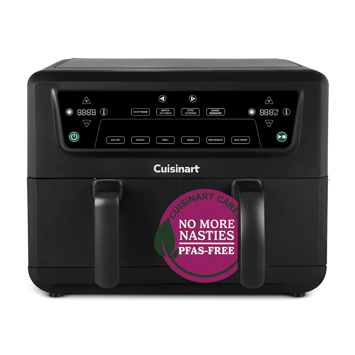 Cuisinart XXL10.4L Air Fryer with 2 x 5.2L Drawers |PFAS Free|Chemical-free cooking | Air Fry, Roast, Grill, Bake, Dehydrate, Max Crisp, Keep Warm | Dual Zones - cook 8+ portions|Dishwasher Safe