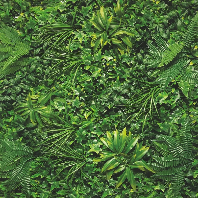 TENAX Divy Panel Tropical Green 100x100cm - 3D Jungle Effect Artificial Leaves Modular Panel for Walls, Vertical Gardens and Indoor/Outdoor Decorations
