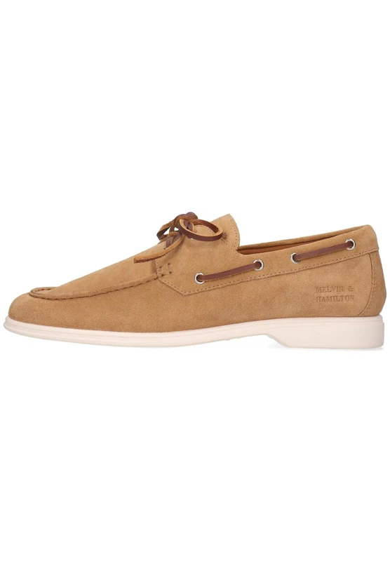 Melvin & Hamilton Men's Earl 13 Suede Pattini Almondine Loafer, Beige, 11 UK