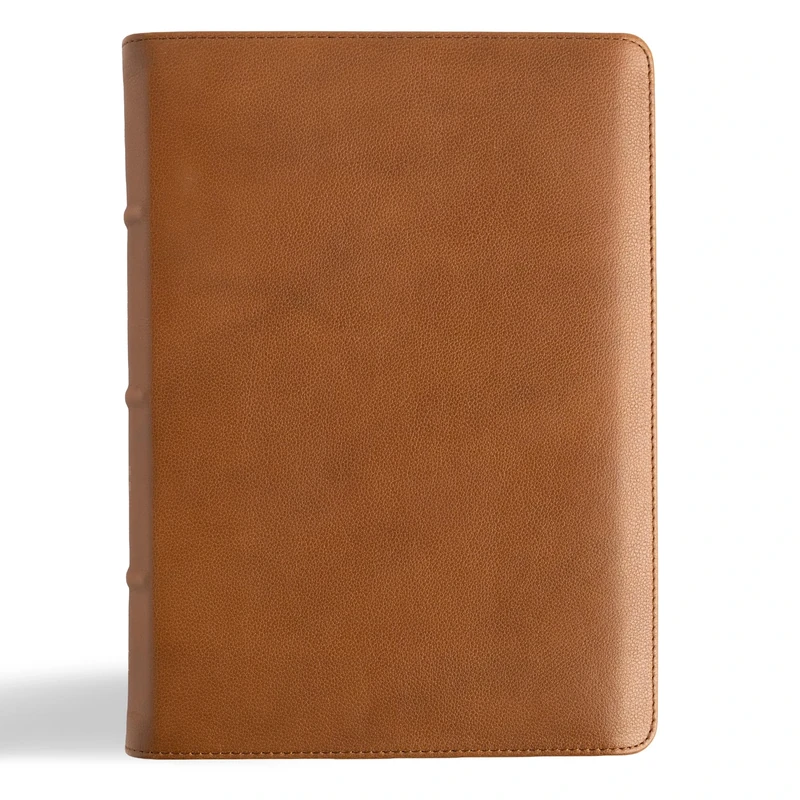 CSB He Reads Truth Bible, Holman Handcrafted Collection, Saddle Brown Premium Calfskin