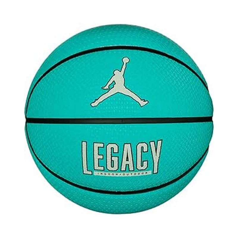 Nike Jordan Legacy 2.0 Basketball 8P - Indoor Outdoor Performance Basketball - Training Ball - Delivered Deflated, Hyper Jade/Black/Barely Green/Black, 7 - Image 1