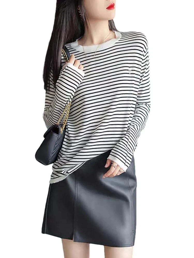 Pulcykp Womens Leather Mini Skirts Fashion Sexy Leather Short Skirt Leather Business Midi Skirt Black XL