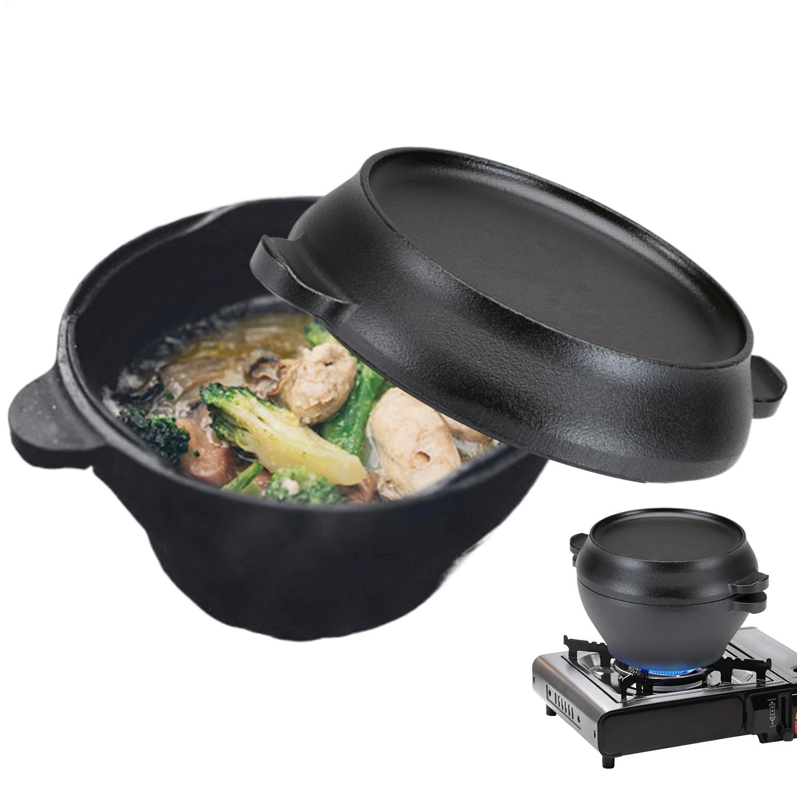 Dutch Oven Pot - Heavy Duty Cast Iron Dutch Oven, Durable Cooking Oven Pot | High Performance Dutch Oven Hocheros With Double Handles, Versatile Pot For H