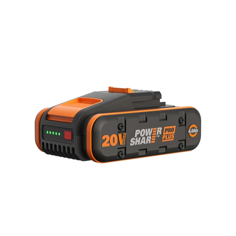 WORX - WA3646 - Powershare Pro Plus 20V, 4Ah, Compact and Light Battery, Compatible with all 20V, 40V, and 80V WORX Cordless Tools, High Performance Technology, Built-in Indicator