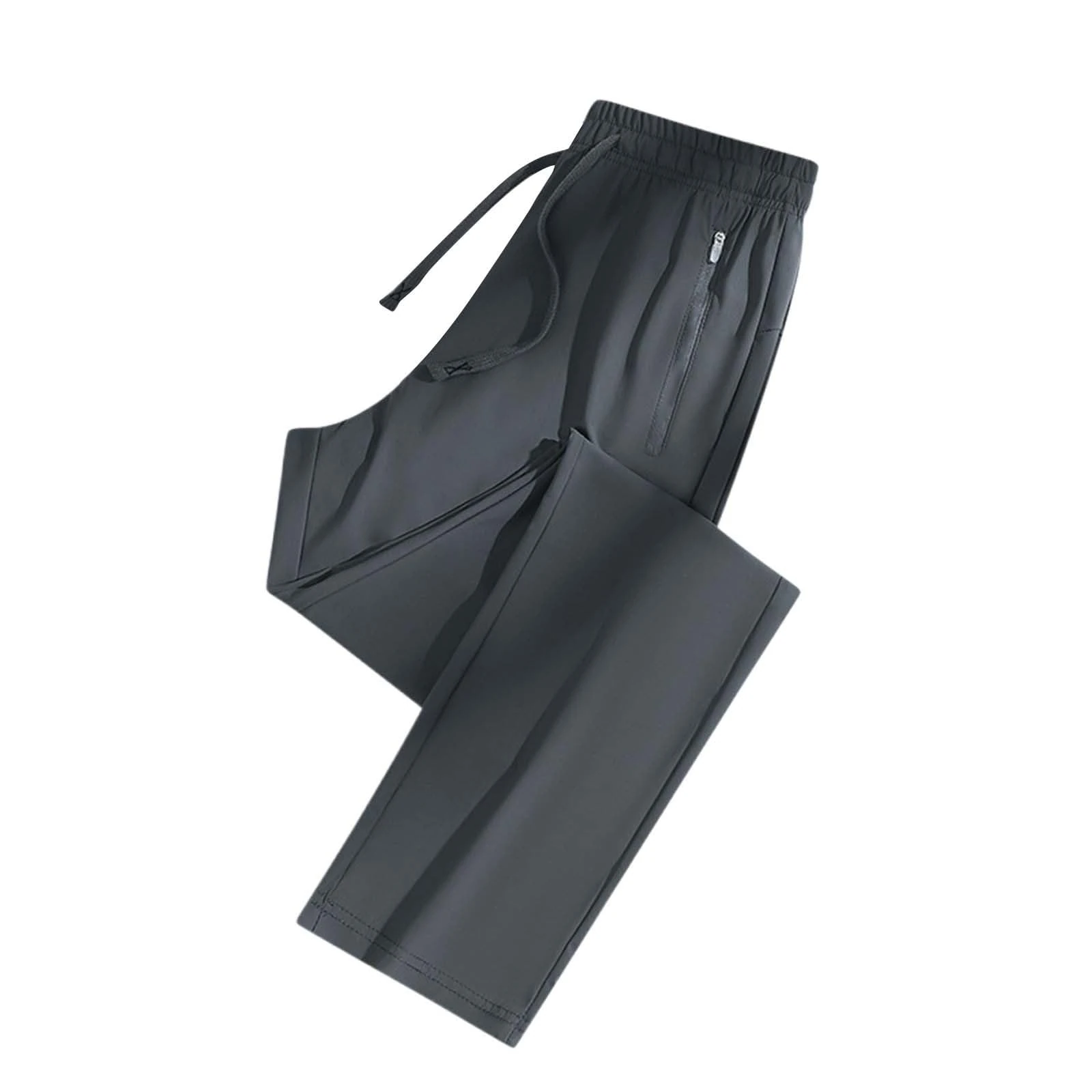 FNKDOR Stretch Women Unisex Quick Drying Pants Breathable Loose Pants Womens Stretch Pants with Zipper Pockets Womens Elastic Waist Dress Pants (Dark Gray, S)