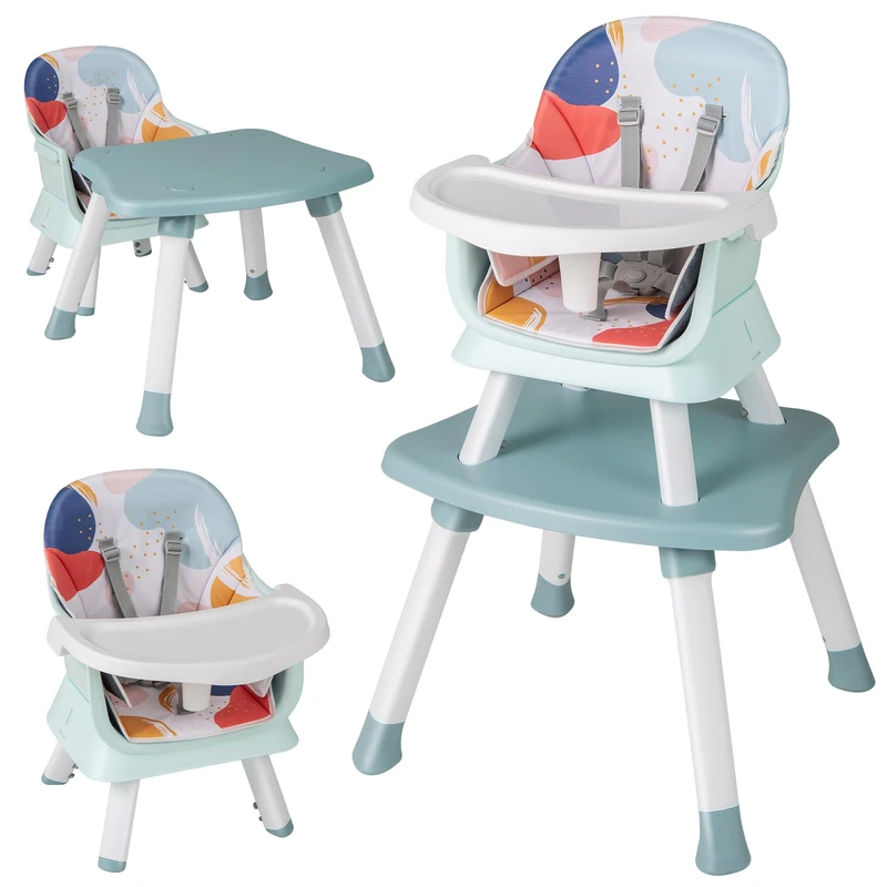 GYMAX 6 in 1 High Chairs (Color, 58 x 58 x 98 cm)